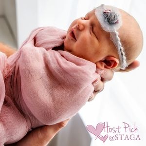 Newborn Muslin Wrap and Headband